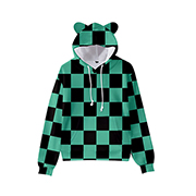 Demon Slayer Hoodie with bear ears