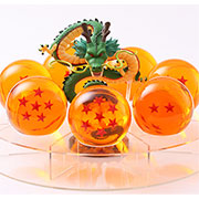 Dragon Ball large Crystal Balls with Dragon Stand