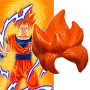Super Saiyan Latex Cosplay Wig Orange