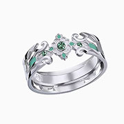 Miku Hatsune Flower 925 Silver Ring