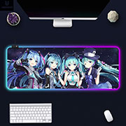 Miku Hatsune Luminous Desktop Mouse Pad