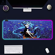 Miku Hatsune Luminous Desktop Mouse Pad
