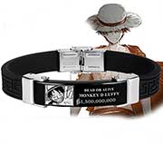 One Piece Titanium Leather Bracelet
