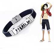 One Piece Titanium Leather Bracelet