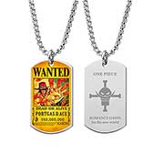 One Piece Titaninum Color Plate Necklace
