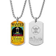 One Piece Titaninum Color Plate Necklace