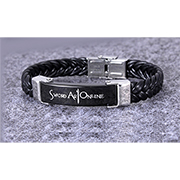 SAO Titanium Leather Bracelet